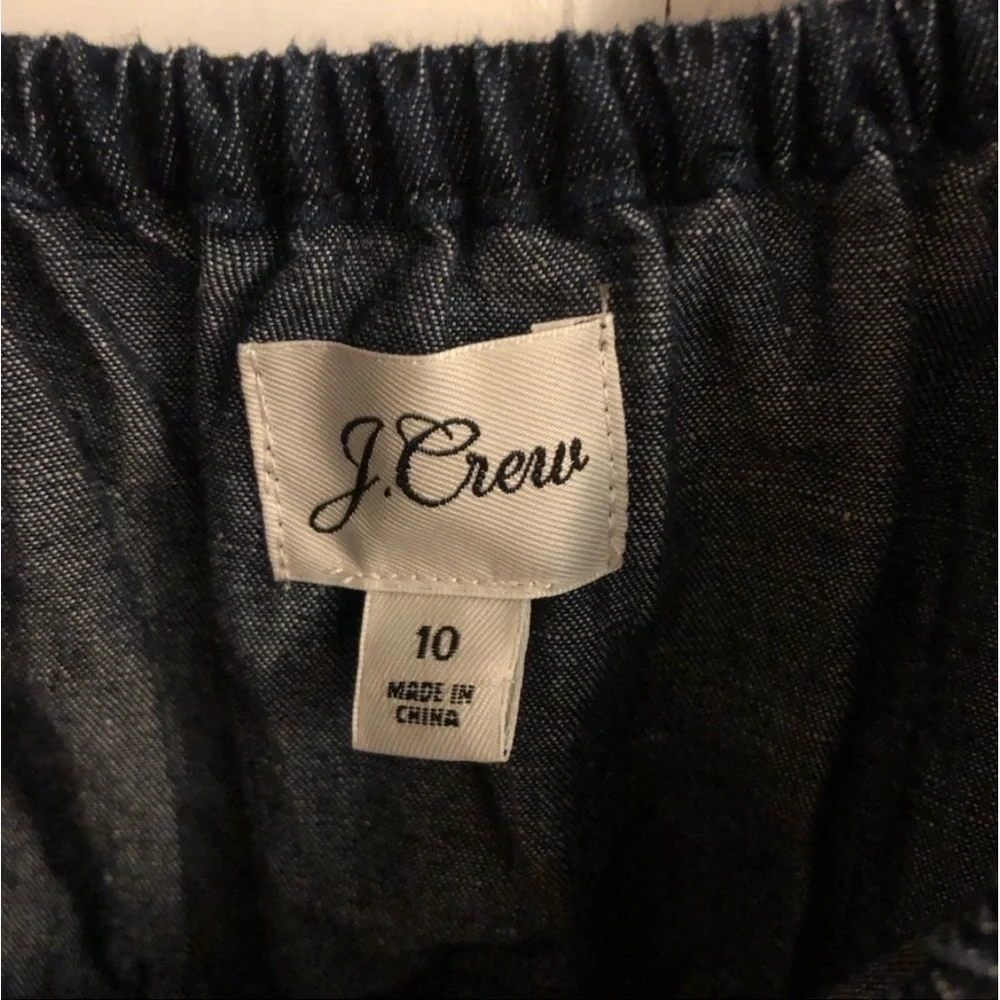 NWT J. Crew Square Neck Denim Mini Dress